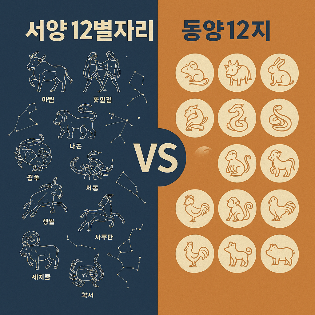 서양 12별자리와 동양 12지의 차이