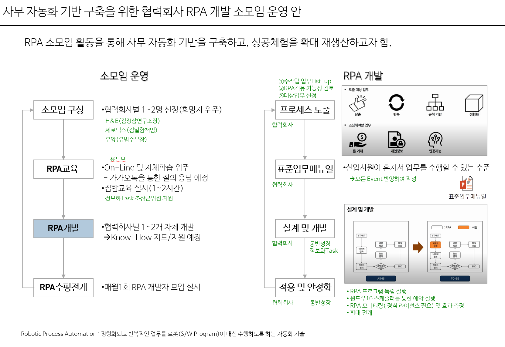 RPA 개발을 위한 소모임 운영