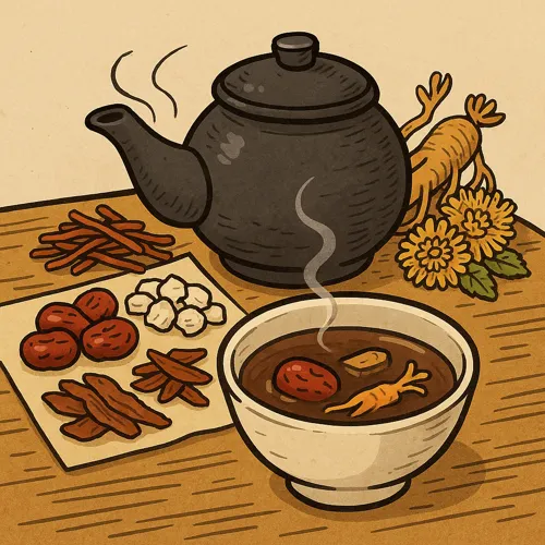 수제로 만든 전통 한방 음료