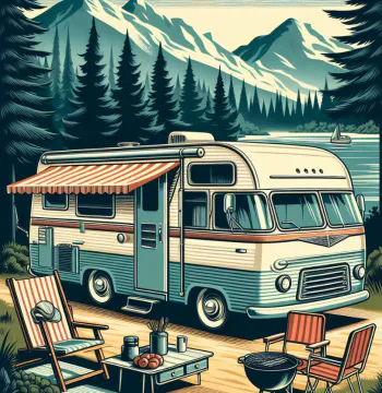주차된 캠핑카