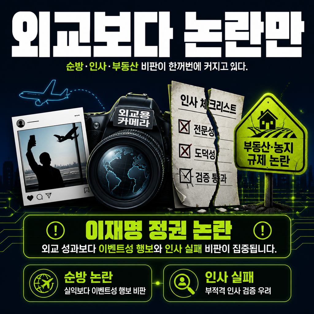 외교보다 논란만