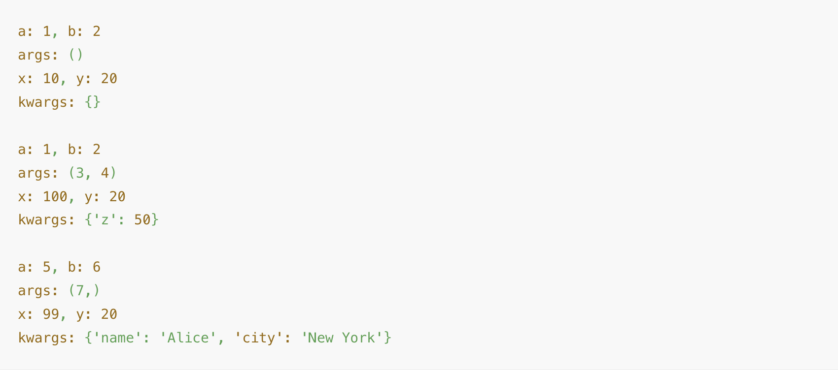 파이썬 함수 매개변수 정의 순서 예시