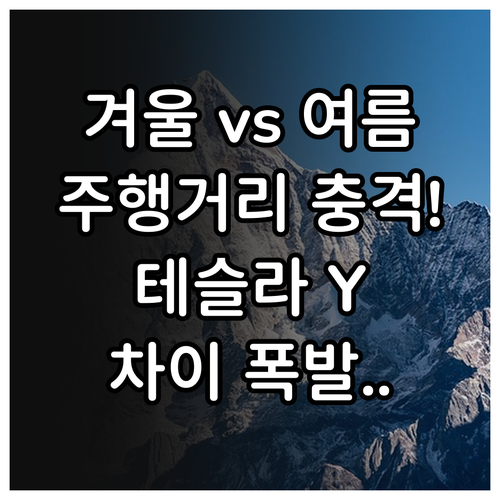 겨울과 여름 테슬라 모델 Y 롱레인지..