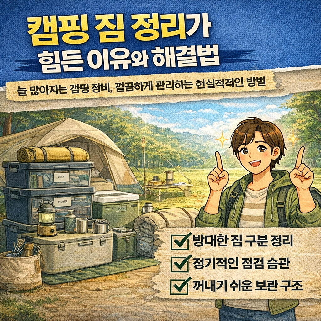 캠핑 짐 정리가 힘든 이유와 해결법