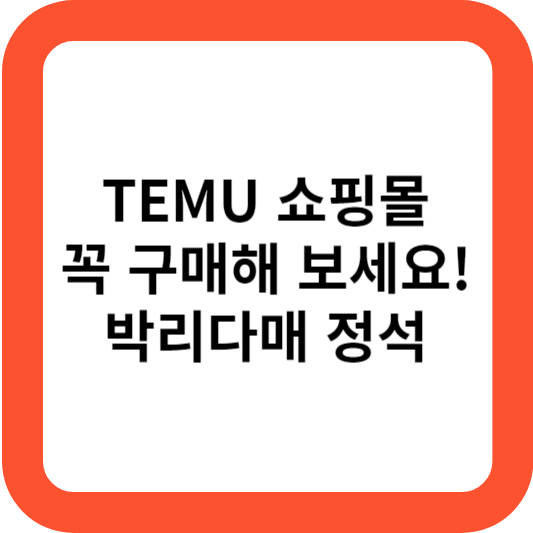 TEMU 테무 쇼핑몰