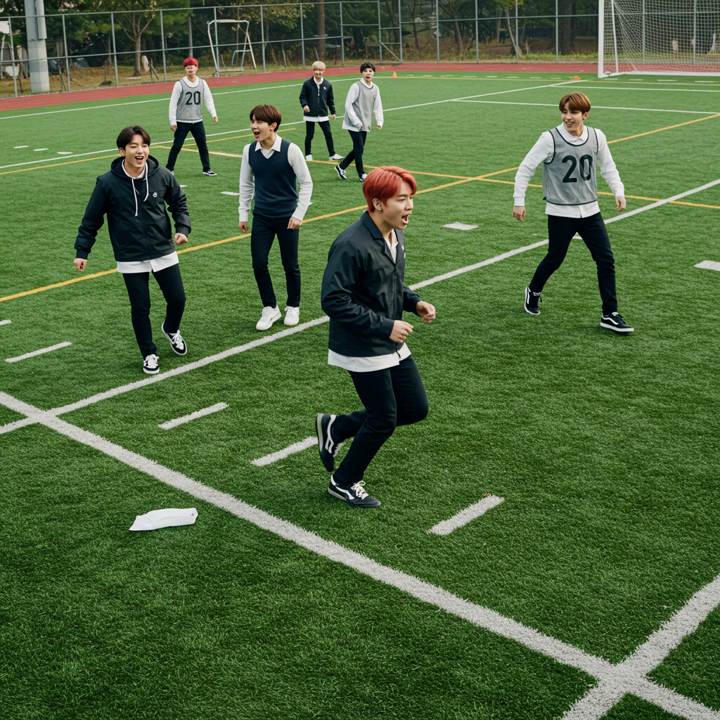 축구 게임 하는 모습