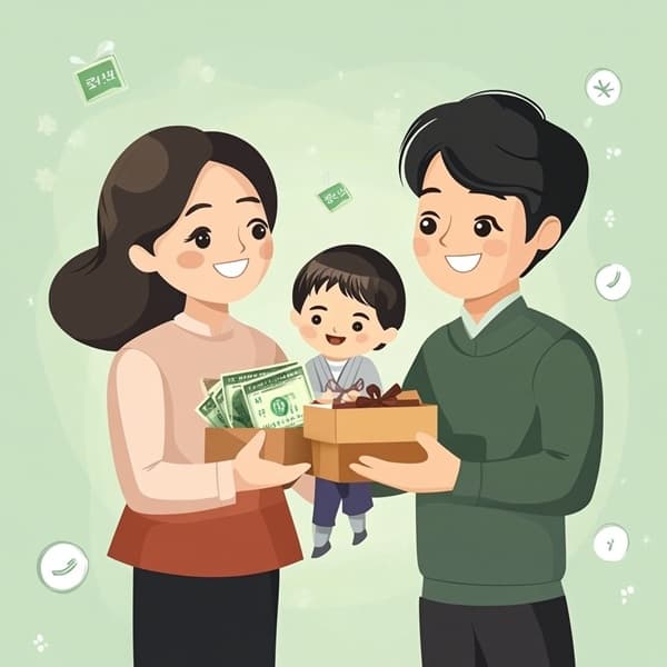 출산축하금과 양육수당 개념을 설명하는 이미지