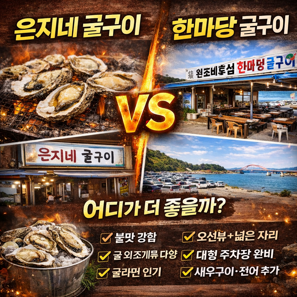 은지네 굴구이 vs 한마당 굴구이, 어디가 더 좋을까?