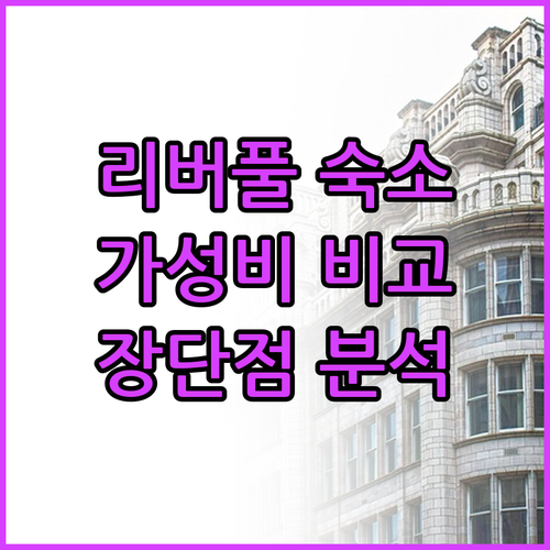 리버풀 가성비 숙소 추천 더 레지던트