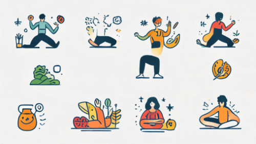 뇌건강을 위한 여러 활동 그림