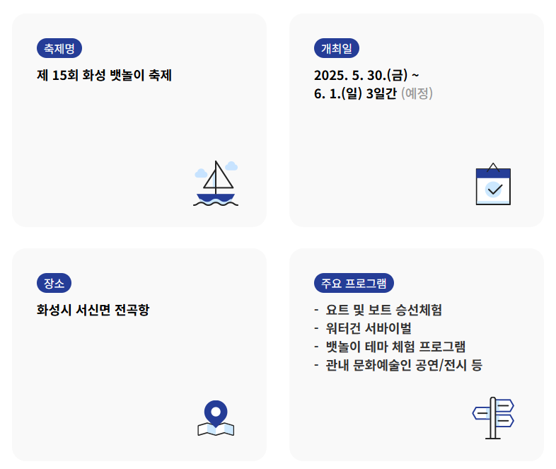화성 뱃놀이 축제 완벽 가이드