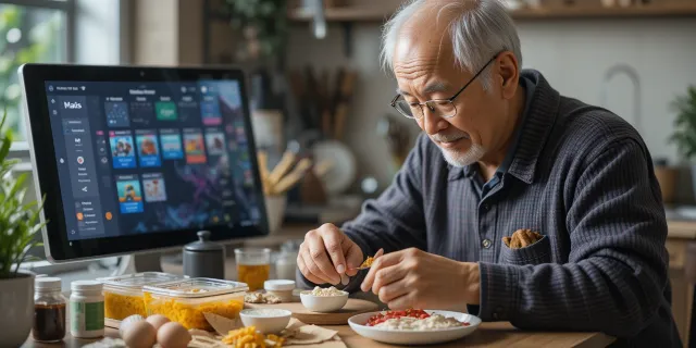 위산이 낮은 시간대를 선택해 유산균을 섭취하는 모습