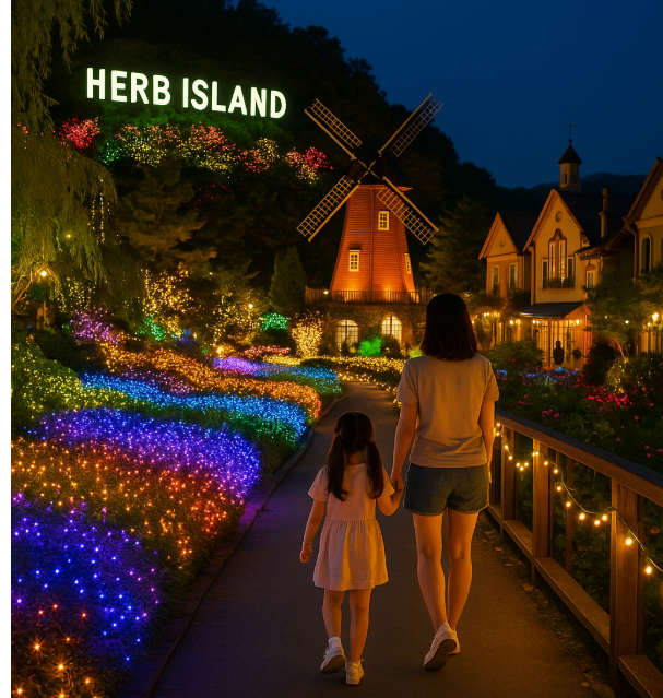 아이와 함께 포천 허브아일랜드 야경 여행