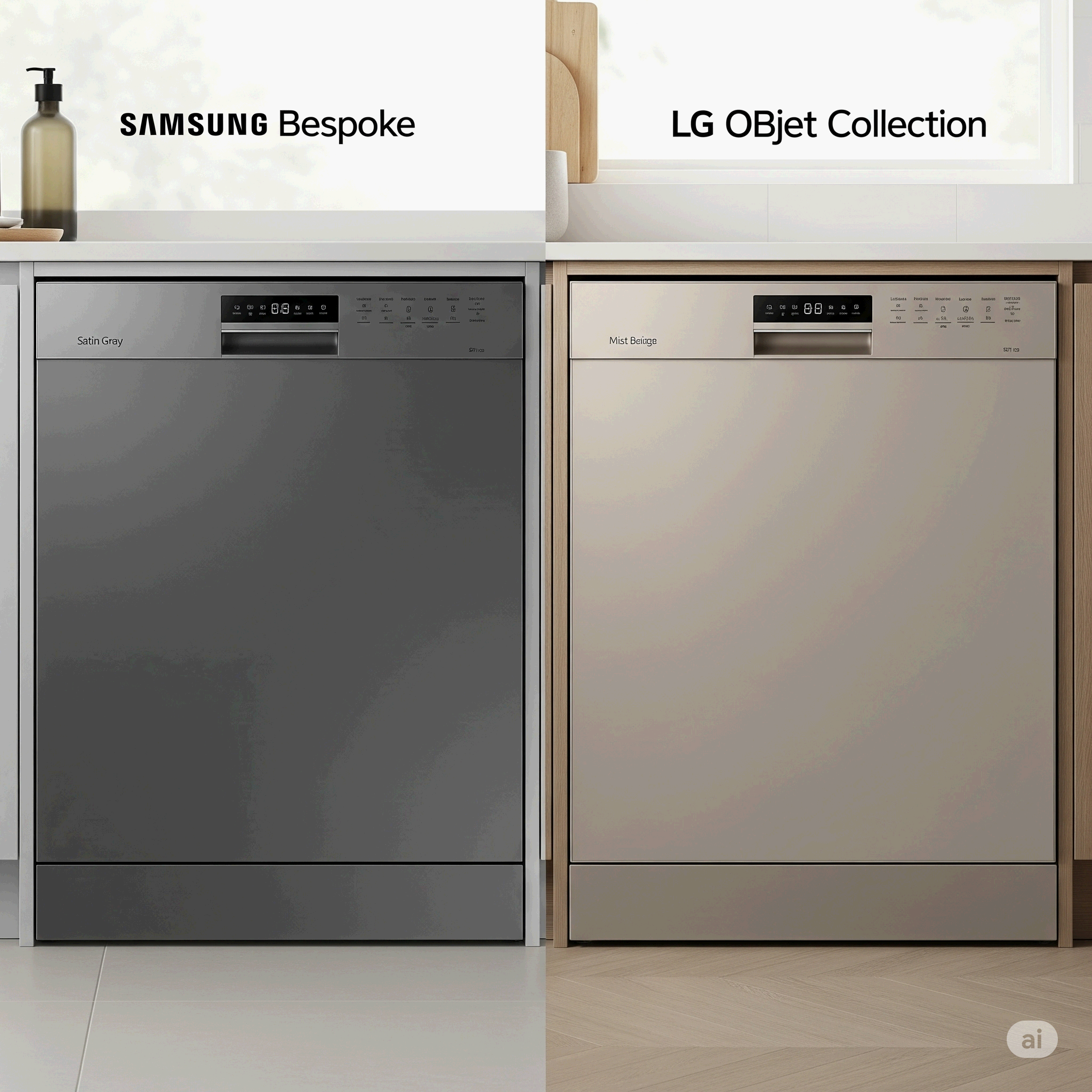 삼성 비스포크와 LG 오브제컬렉션 식기세척기 비교