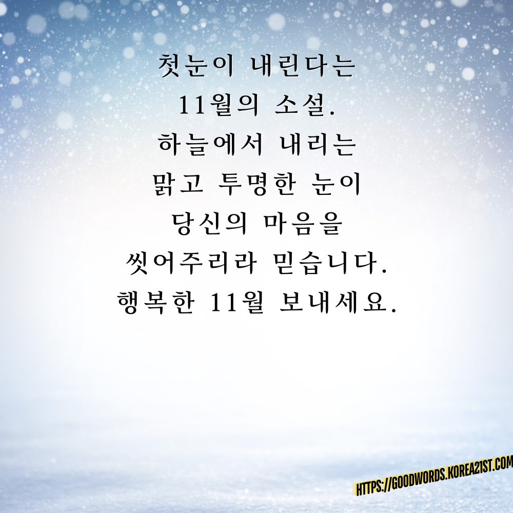 11월 인사말 문구 이미지 모음 안부 메세지
