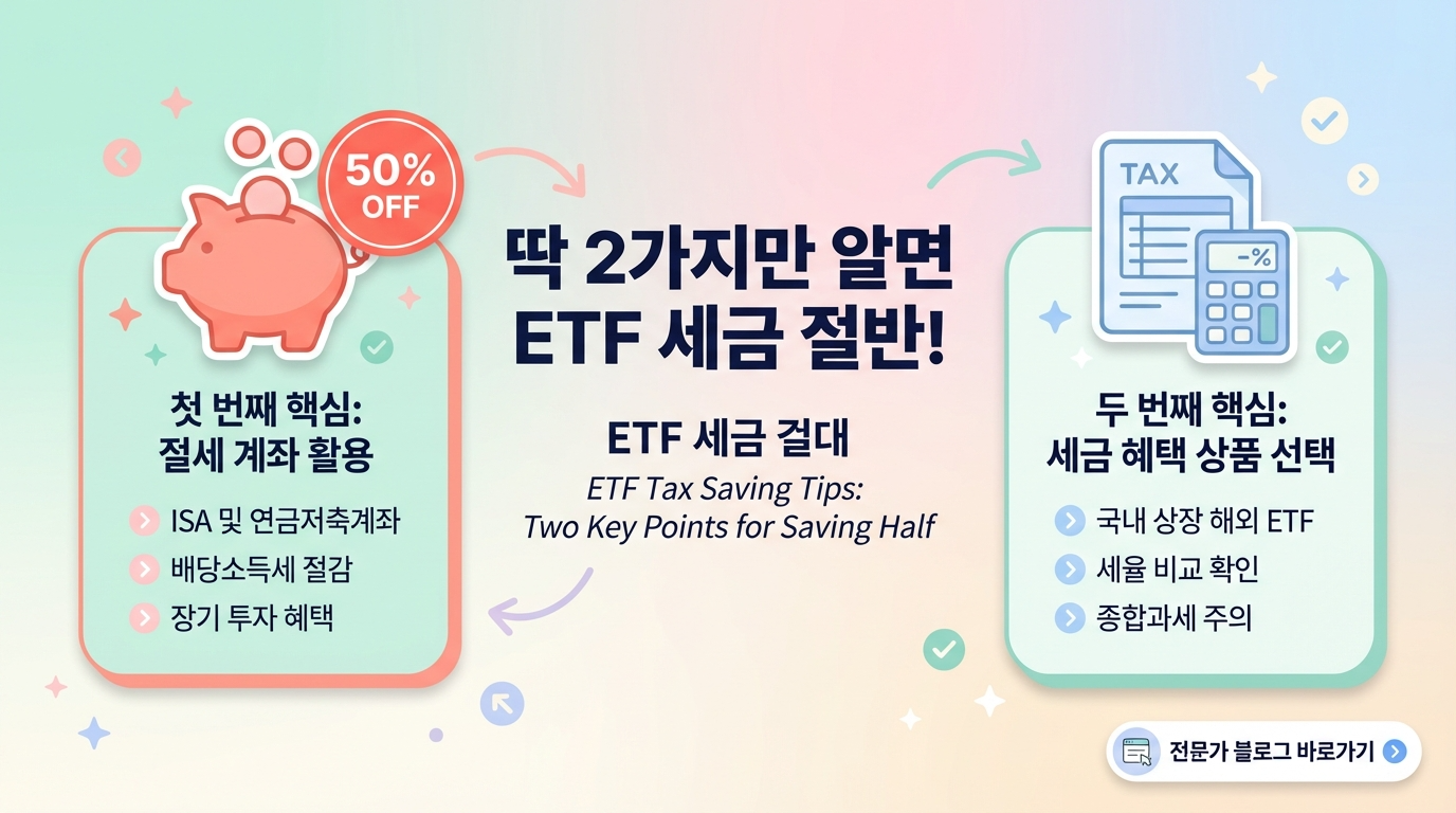 딱 2가지만 알면 ETF 세금 절반 줄어듭니다