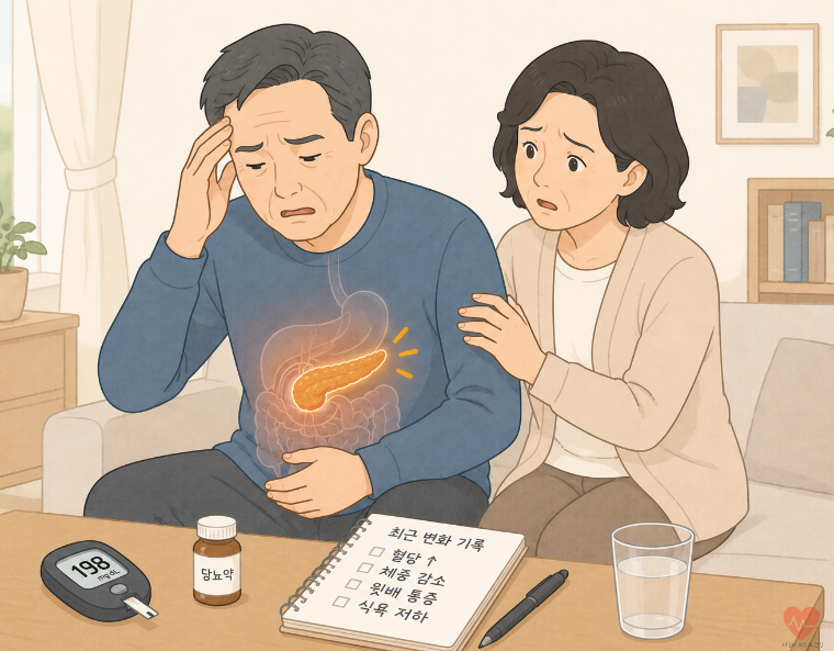 혈당이 높아지면 췌장에 문제가 있는지 걱정됩니다.