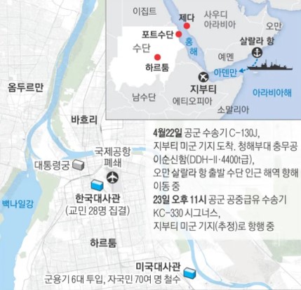 교민 탈출 작전 현황사진