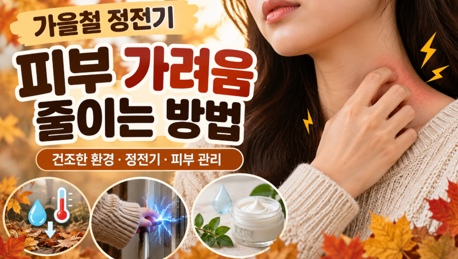 가을철 정전기 피부 가려움 줄이는 방법, 보습만으로 안 된다면 꼭 확인하세요