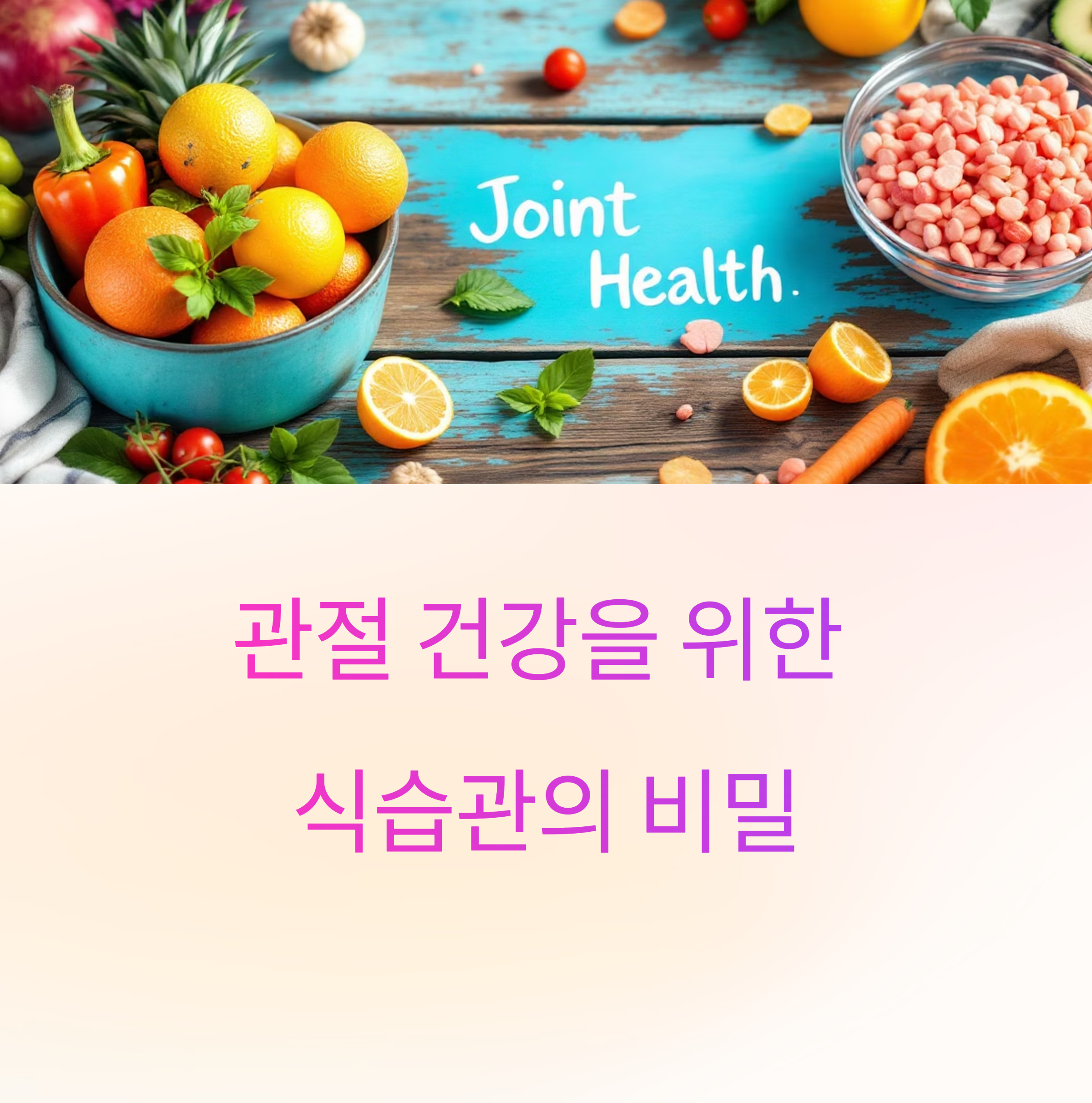 관절 건강 지키는 식습관, 어떤 음식이 도움이 될까?