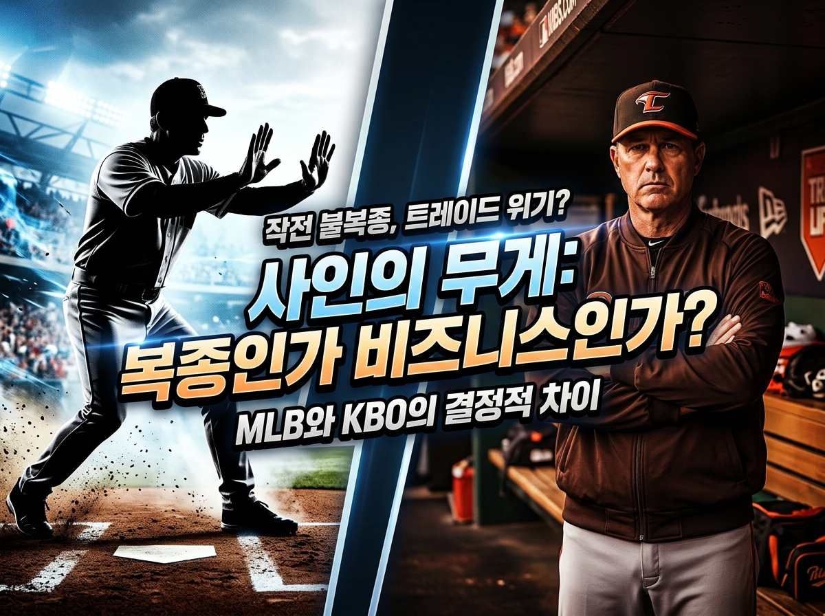 프로야구 KBO MLB 감독 코치 선수 갈등 김혜성 주루 플레이 정지 논란 투수 항명 현금 트레이드 조직 문화 비교 분석