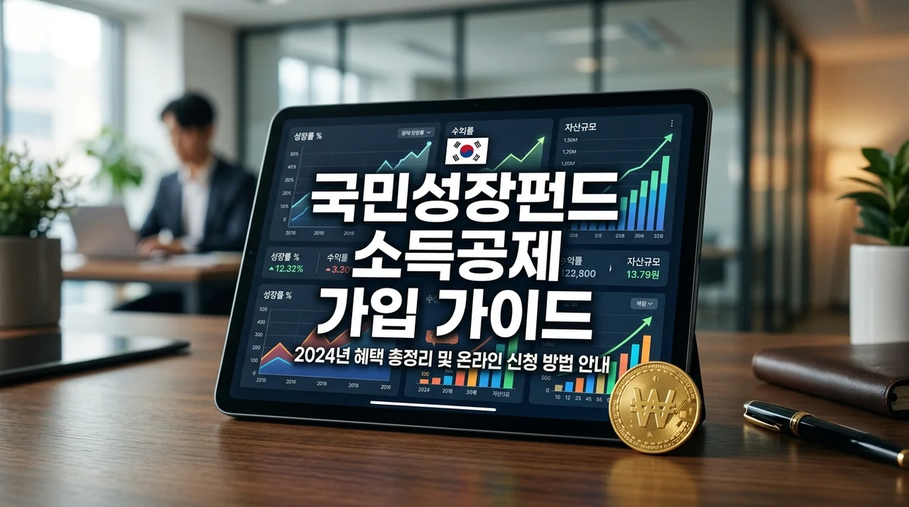 국민성장펀드 가입 방법 및 소득공제 혜택 총정리: 조건부터 신청까지