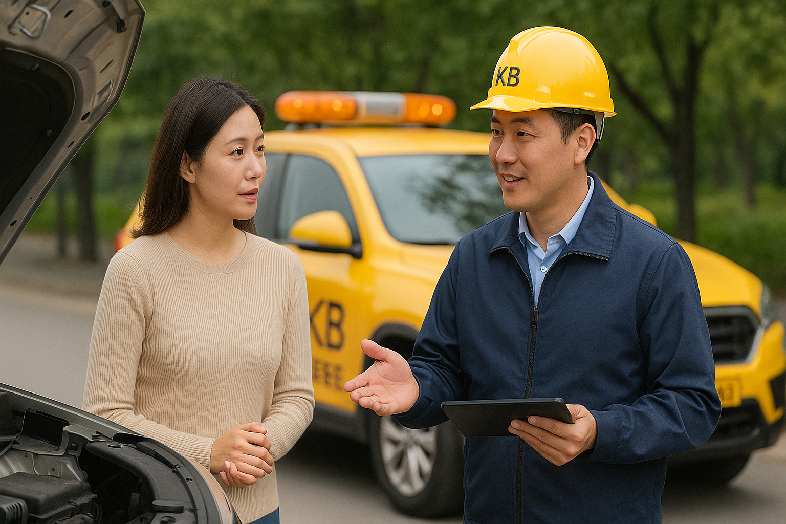 KB손해보험 자동차보험 긴급출동 서비스 안내 관련 이미지