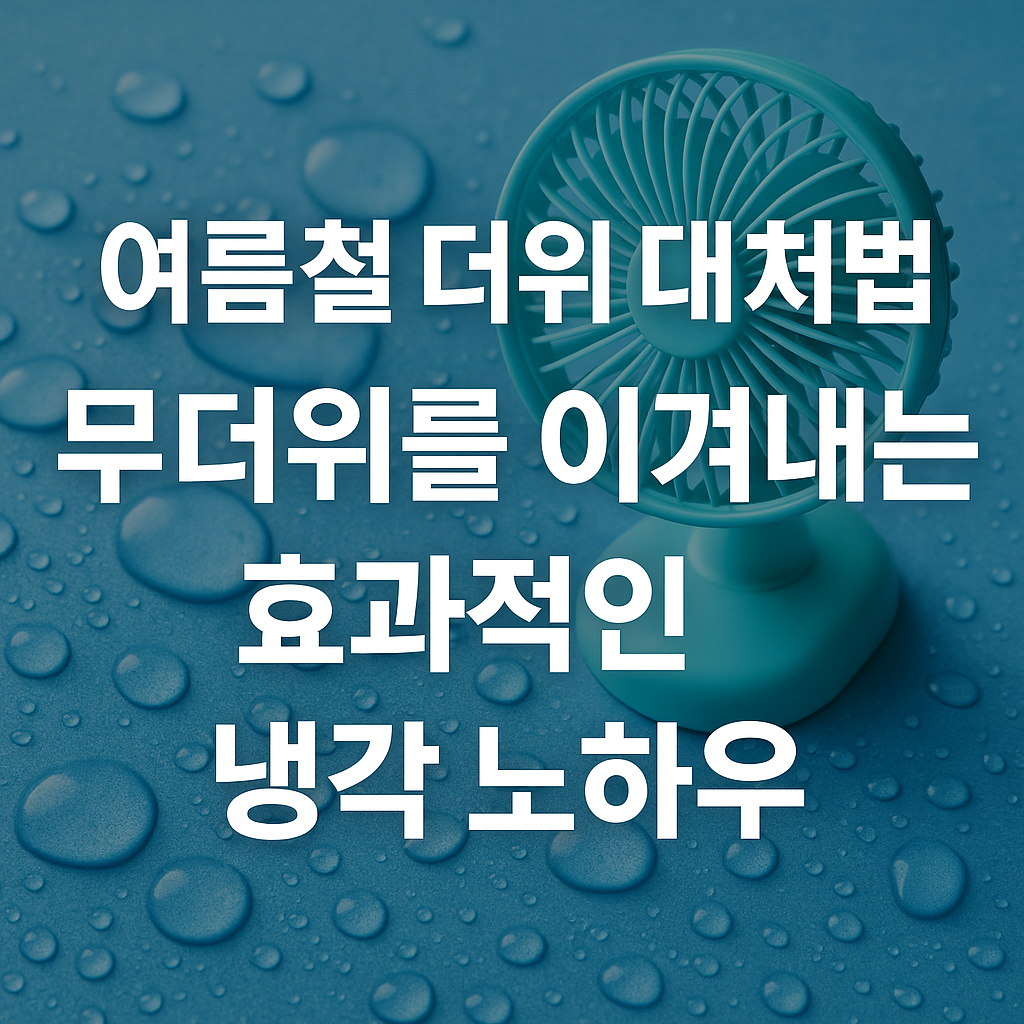 무더위를 이겨내는 효과적인 냉각 노하우