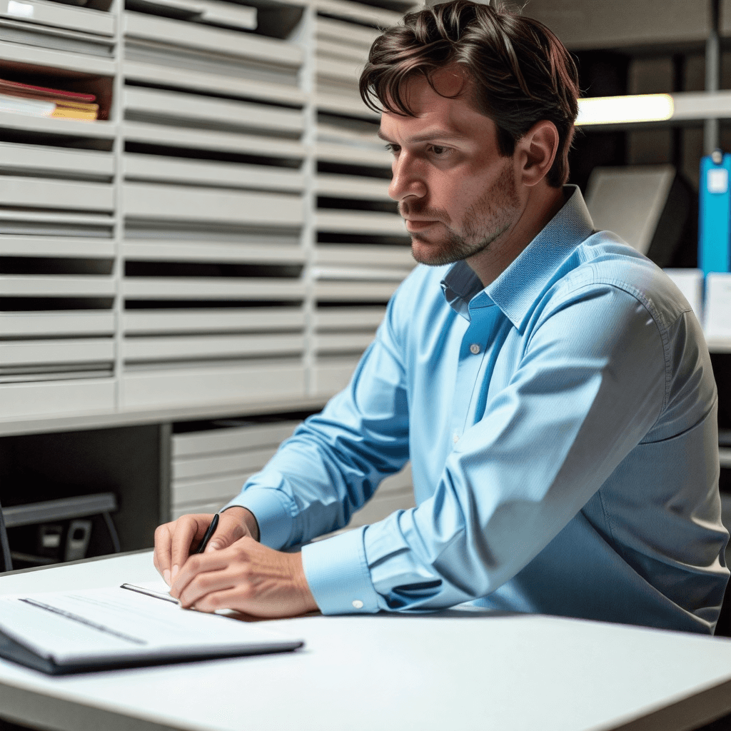 일을하고있는남자사진