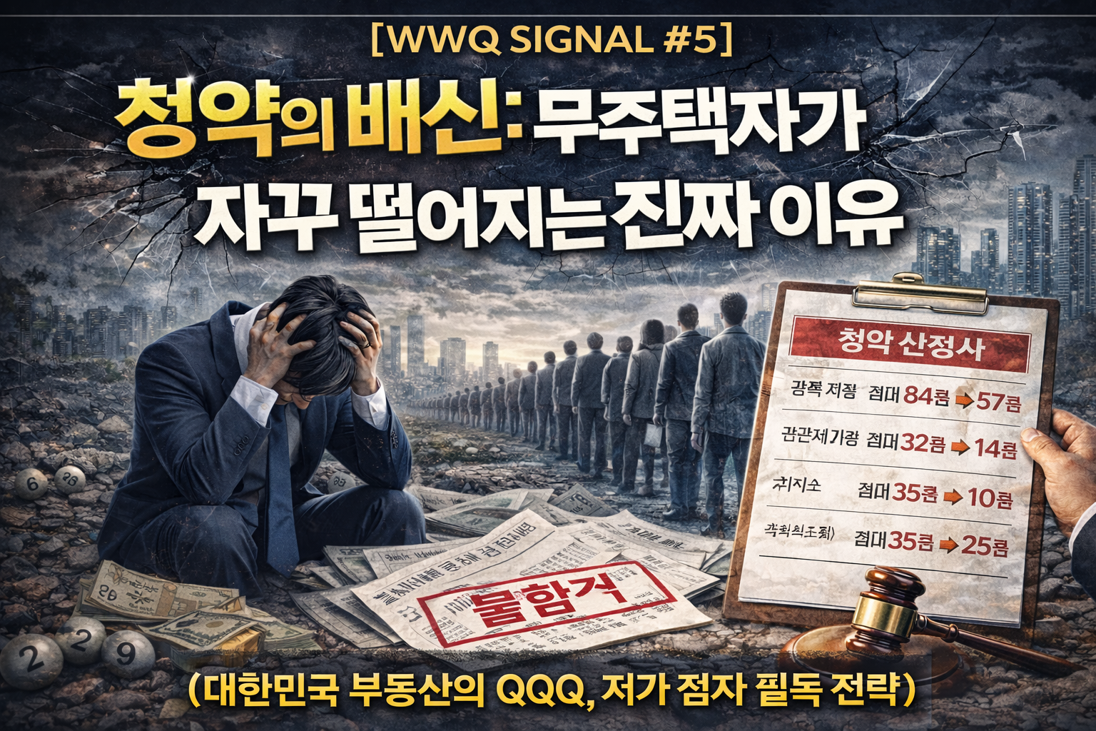 2026 대한민국 청약 제도 분석, 무주택자가 떨어지는 이유와 저가점 전략 이미지