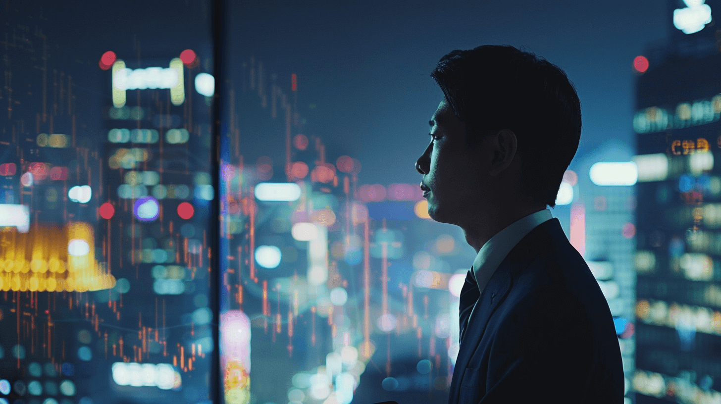 창문에-비친-차트와-남자