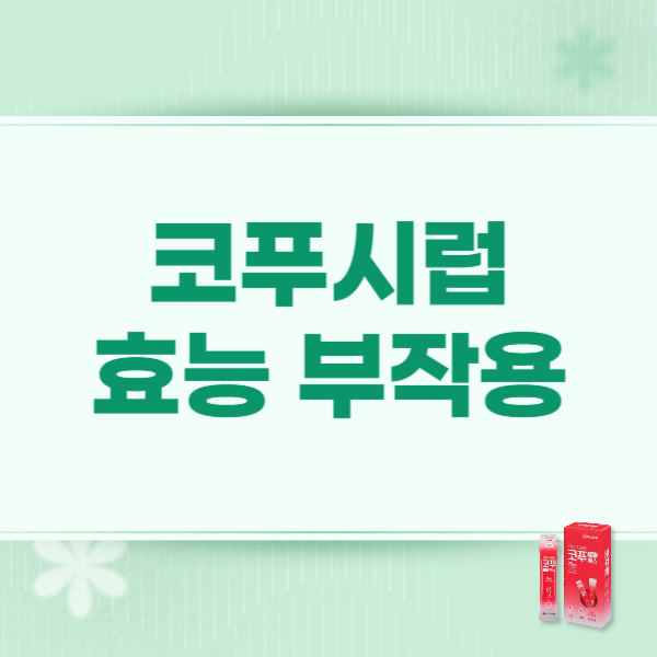 코푸시럽 효능 부작용 복용법 성분 주의사항