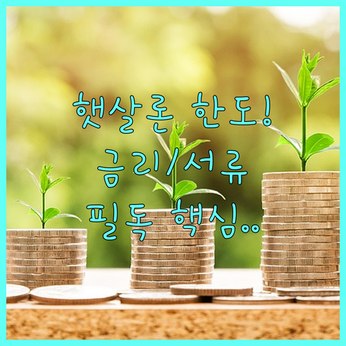 새마을금고 햇살론 대출 한도 금리 및..