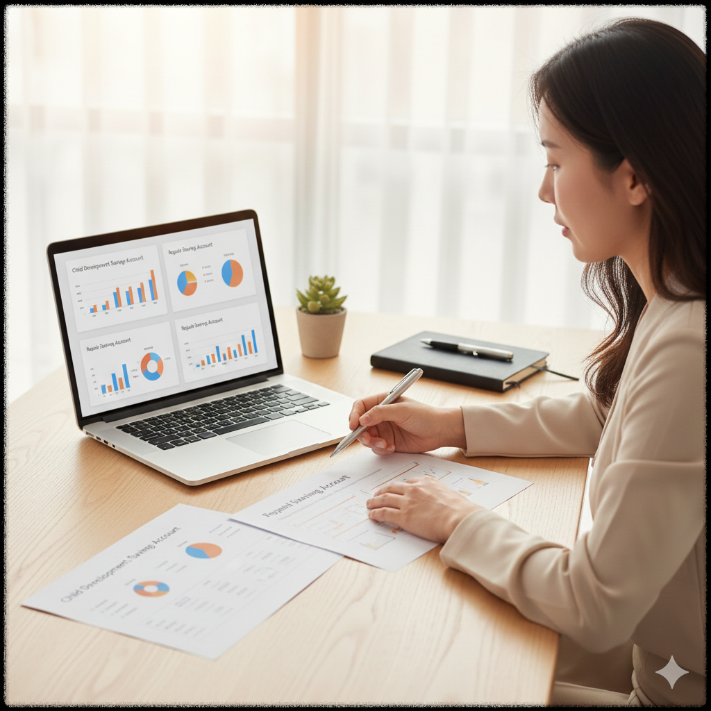 디딤씨앗통장과 일반 저축 계좌를 비교하는 모습