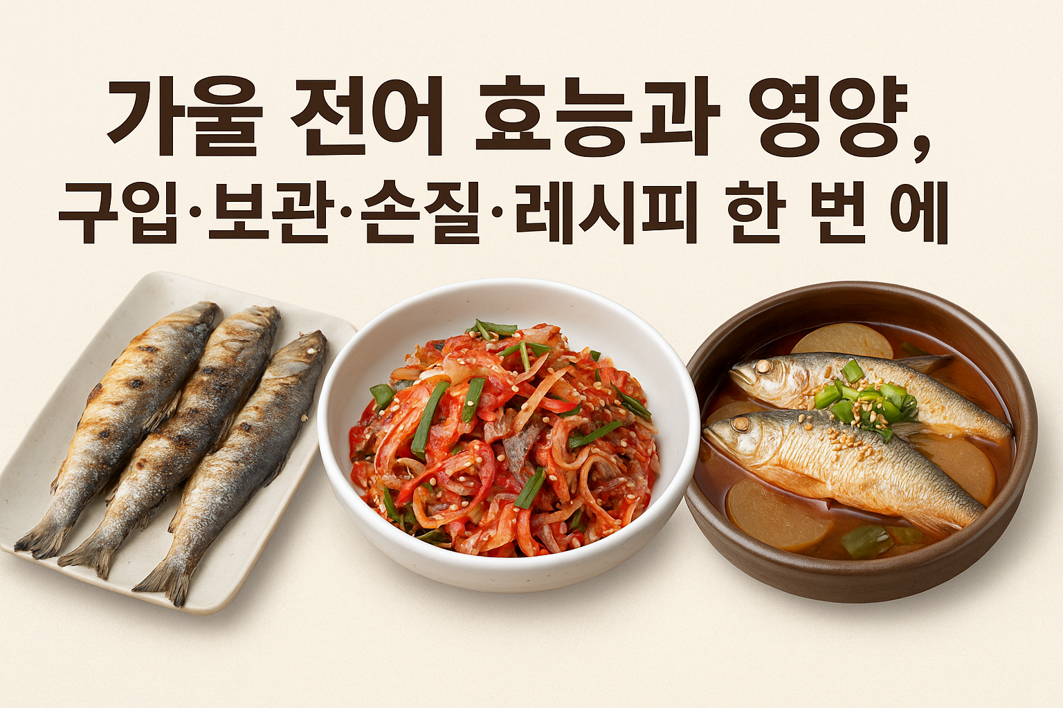 가을 전어 효능과 영양, 구입·보관·손질·레시피 한 번에