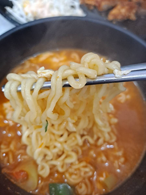김밥나라 라면 면발