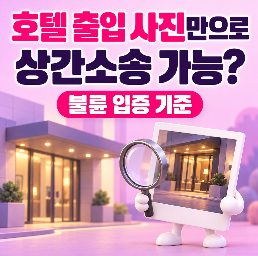 호텔 출입 사진만으로 상간소송 가능할까?｜모텔&middot;숙박사진&middot;불륜 입증 기준 총정리