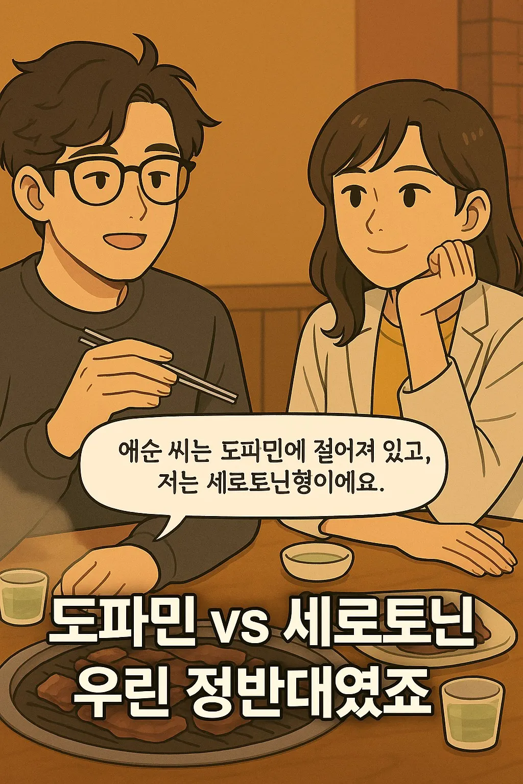 도파민과 세로토닌을 강조하며 놀리는 관식