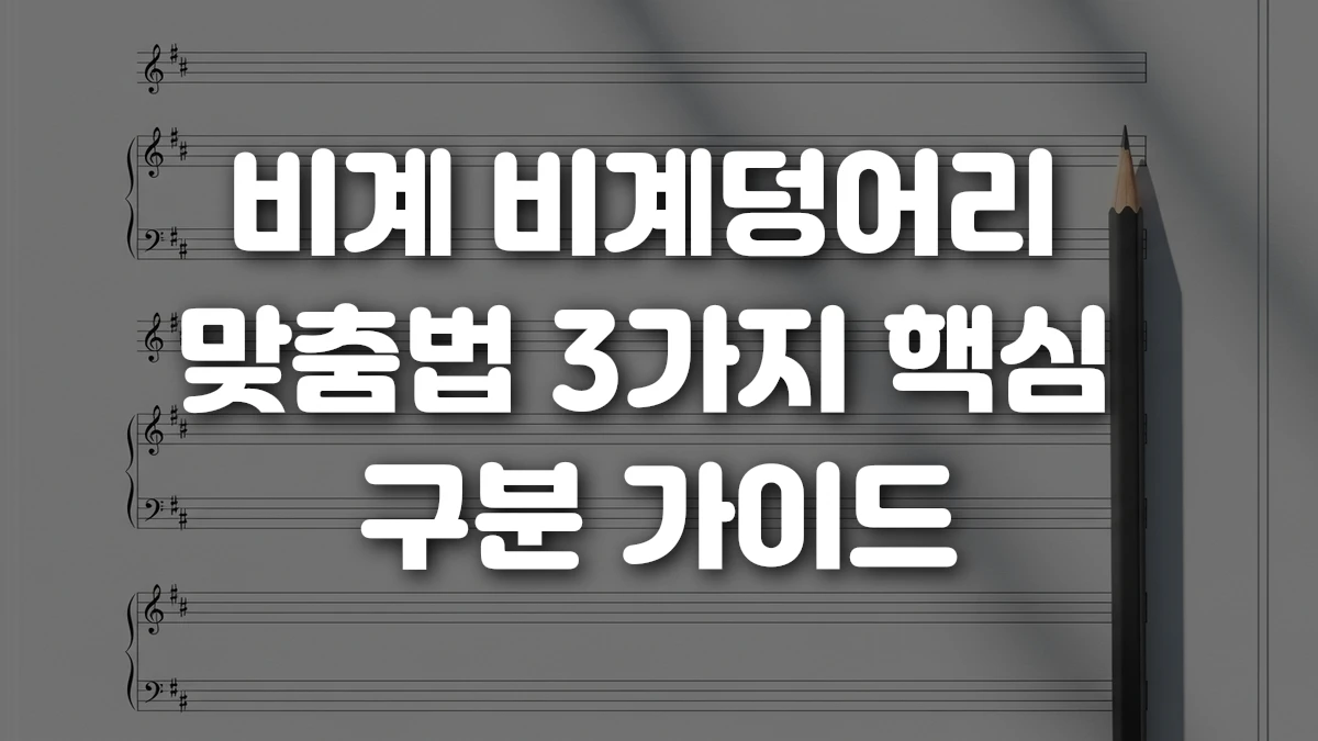 비계 비계덩어리 맞춤법 3가지 핵심 구분 가이드