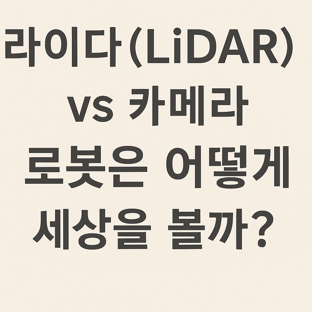 라이다 Vs 카메라 로봇은 어떻게 세상을 볼까?