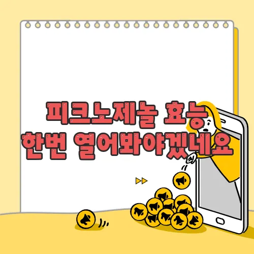 피크노제놀 효능 한번 열어봐야겠네요