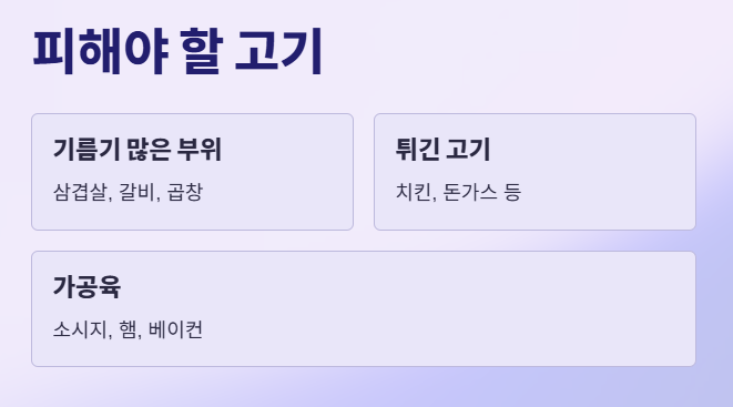 당뇨에 필해야 할 음식 고기