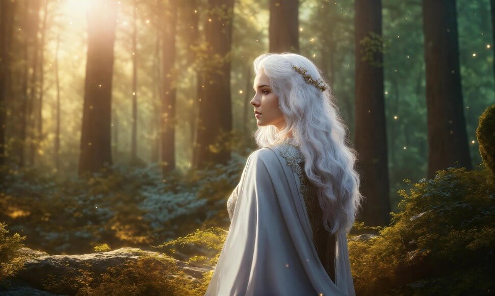 숲 속의 신비한 여인
