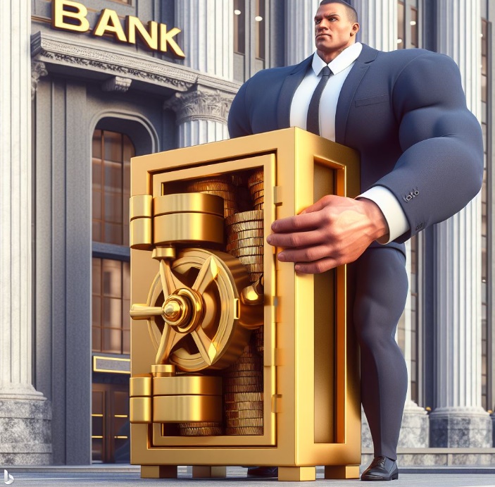 은행의 거물급 인물을 나타낸 모습(made by Bing)