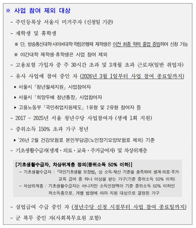 매월 50만원 주는 2026 서울시 청년수당 신청기간 및 조건 신청방법 5 img
