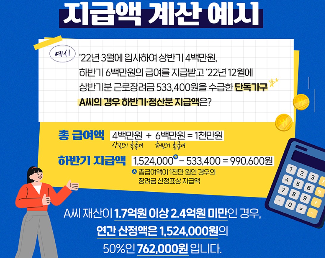 2023년 근로장려금 지급일 조회방법 금액