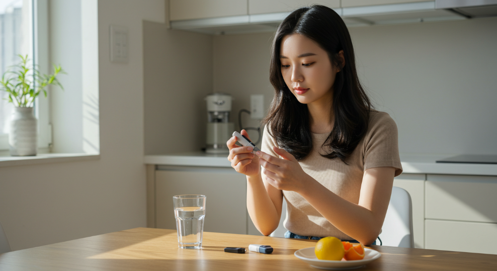 저작권-없는-혈당관리하는-20대-사진