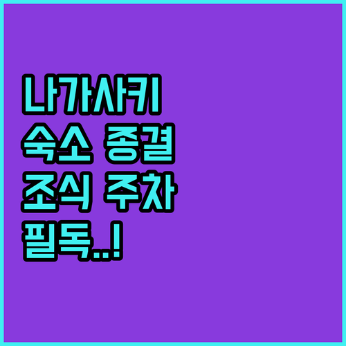 직접 확인한 나가사키 숙소 위치별 특..