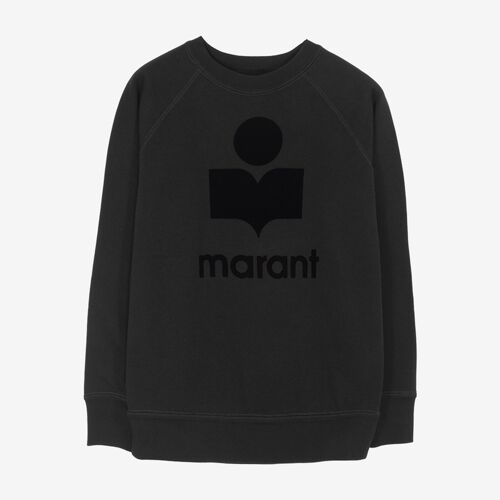 이자벨마랑 에뚜왈 로고 밀리 페이디드 블랙 맨투맨 SW0037 00M017E 02FK