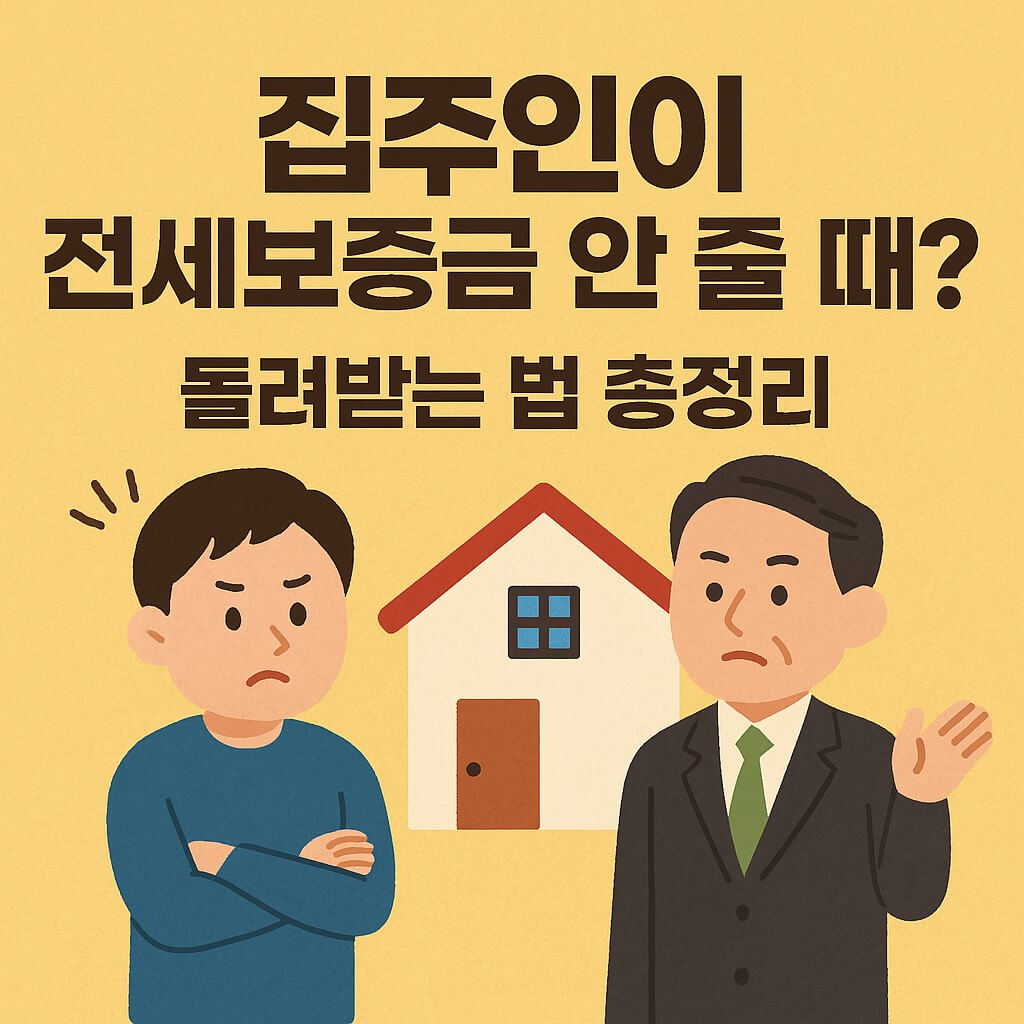 전세보증금 돌려 받는 방법